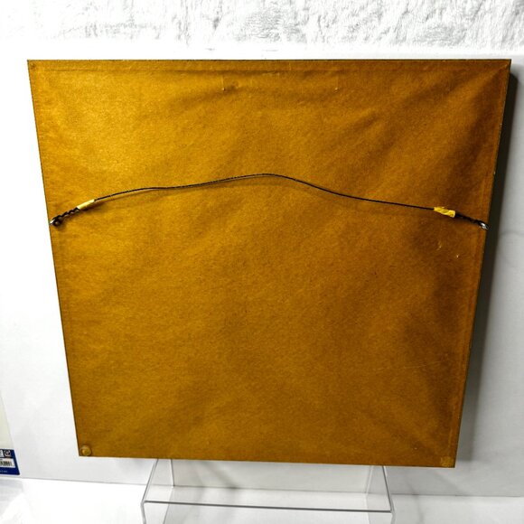 Framed Needlepoint Canvas Chicken in a Basket Finished Completed Picture Frame - Picture 6 of 6